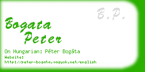 bogata peter business card